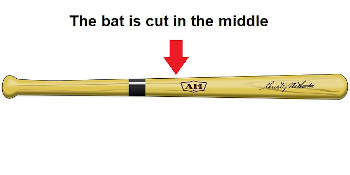 saw blade kerf baseball bat